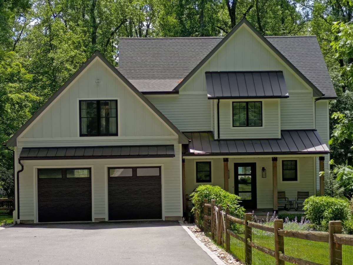 Contemporary Home — Standing Seam Metal Roof — Mendham, NJ